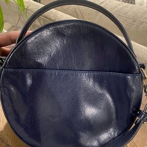 Navy blue leather Brahmin purse